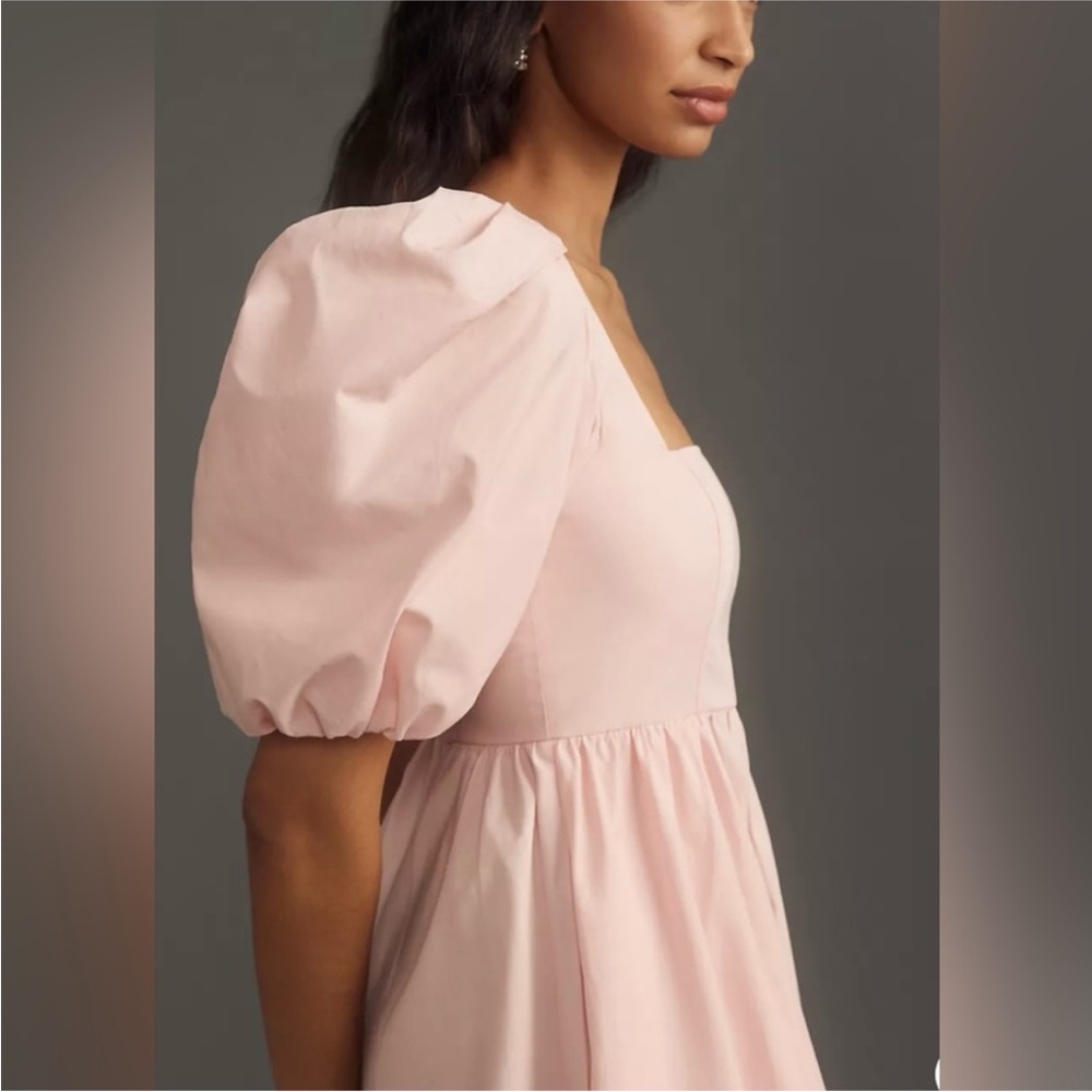Nwot Anthropologie x Maeve Puff-Sleeve Square-Neck Mini Dress - Picture 2 of 6